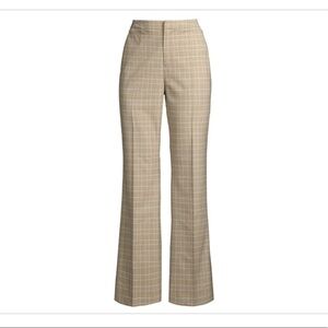 Elie Tahari Pebble Step plaid pattern Flared Pants size US 2 brand new‎